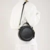 Round Leather Crossbody Bags For Women Luxury High Quality Handbags Women Bags Designer Shoulder Bag Female Retro Clutch Purses – Image 2