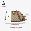 FOXER Monogram Women's Gift Messenger Bag PVC Small Phone Shoulder Bag Lady Fashion PVC Zipper Crossbody Bags – Image 3