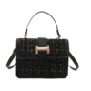 Simple texture portable shoulder crossbody small square bag – Image 6