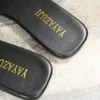 Women Luxury Fashion Single Band Slides Minimalist Plain Outdoor Flat Sandals 2023 Summer New Sandy Beach Slippers Open Toe Shoe – Image 6