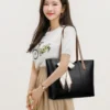 Women High Quality Leather Shoulder Bags Elegant Designer Ladies Luxury Handbag Purse Casual Tote Sac Commuting Shopping Bag – Image 2