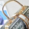 Full of diamonds small cylinder shoulder women bag set with diamonds Fashion dollar bag rhinestone dinner bag saco сумочка – Image 5