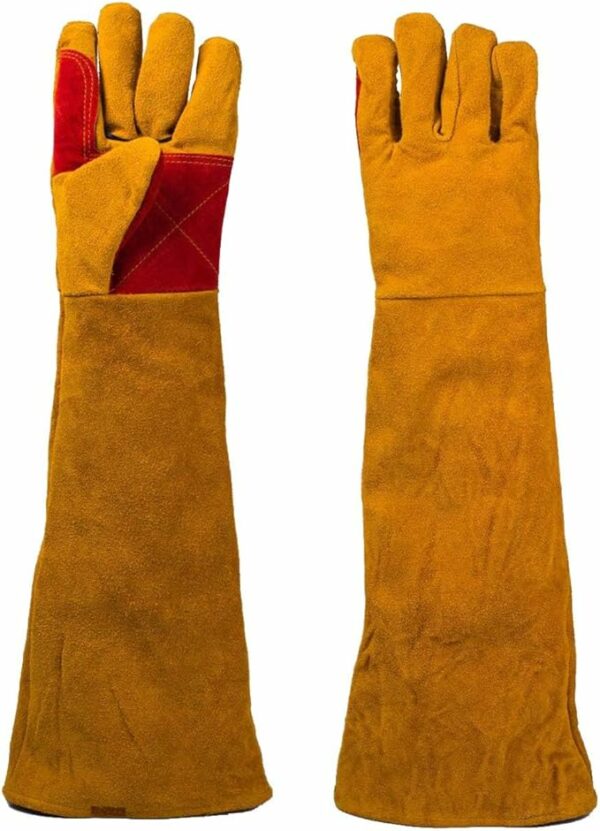 Leather Welding Gloves, Extra Long.